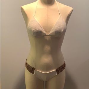 White two piece bikini